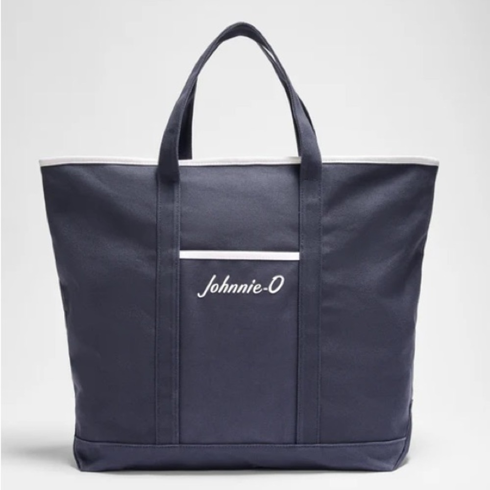 Johnnie-O Signature Navy Zip Tote‎ Bag